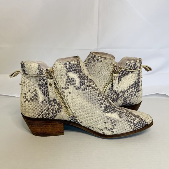 Vince Camuto Suede Snakeskin Booties Size 7 - Picture 4 of 9